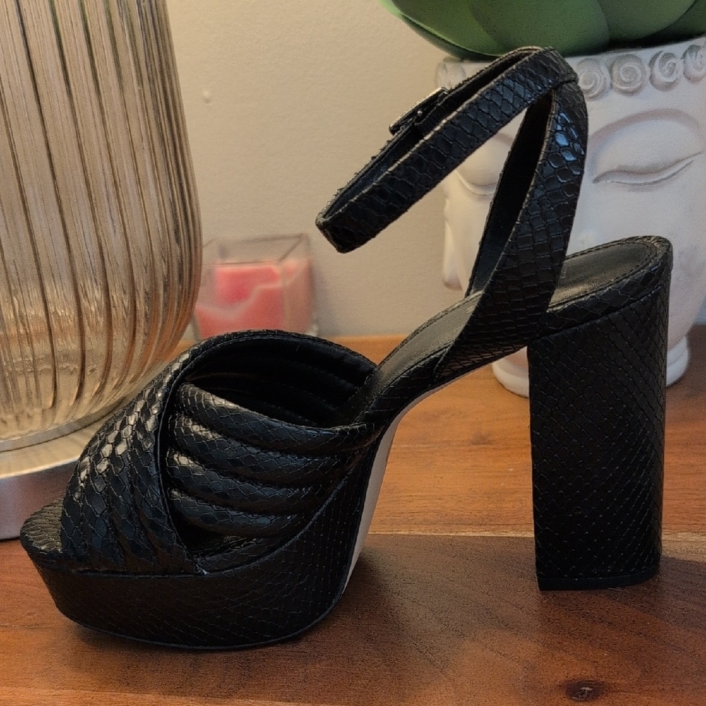 Michael Kors Black Chunky Heel Sandals
